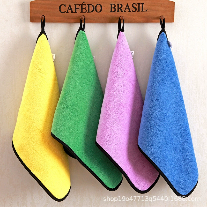 Полотенце из кораллового флиса высокой плотности подарок для АЗС двустороннее утолщенное полотенце для автомойки впитывающее полотенце Прочный логотип для изготовления полотенец