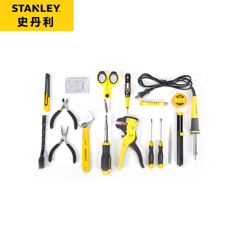 史丹利20件 电子维修组套工具组合包螺丝刀电笔37-020-23C