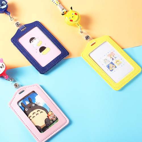 Student pickup elevator lanyard school card exhibition ID badge badge bus ID transparent card holder hanging neck wholesale