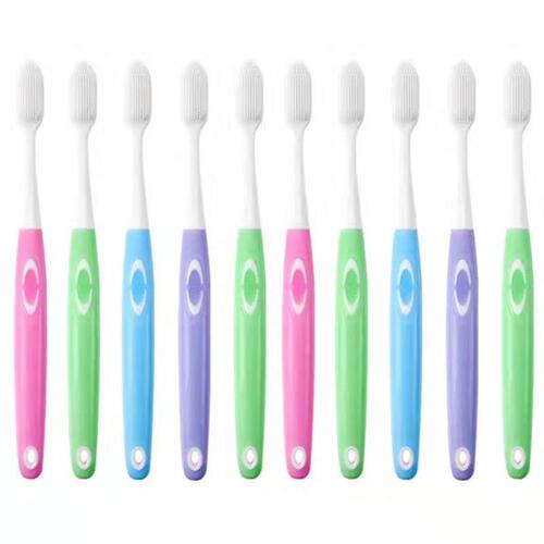 Nano toothbrush head with independent protective sleeve and anti-layer cover Adult silicone soft-bristled brush head type replacement brush head toothbrush
