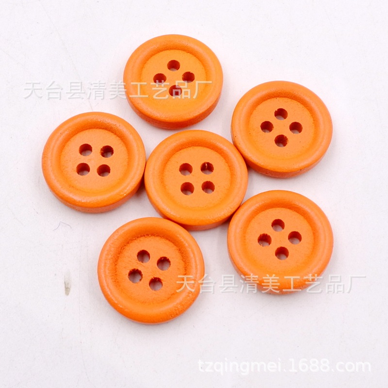 Botón naranja de 18mm Botón naranja de 1,8 cm 50 piezas por paquete