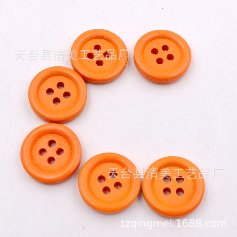 Botón naranja de 18mm Botón naranja de 1,8 cm 50 piezas por paquete