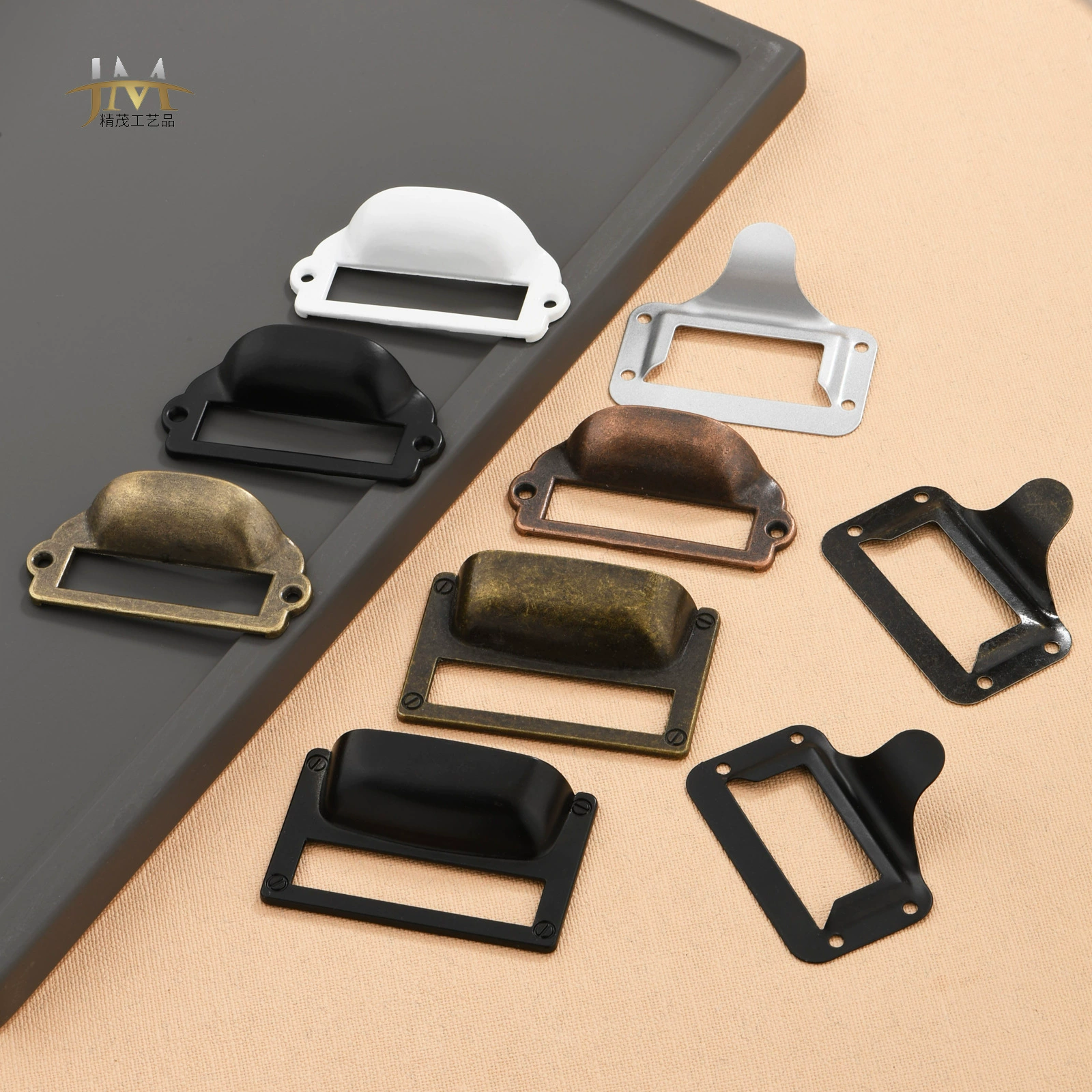 Античная Медная Этикетка Коробка Винтаж Продуктовый Шкаф Ящик Вставляемый Свободный Лист Этикетки Ручка