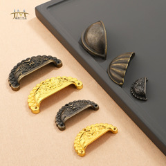 Vintage Copper Handle Zinc Alloy Faucet Medicine Cabinet with Half-Circle Design, Home Decor Antique Drawer Cabinet