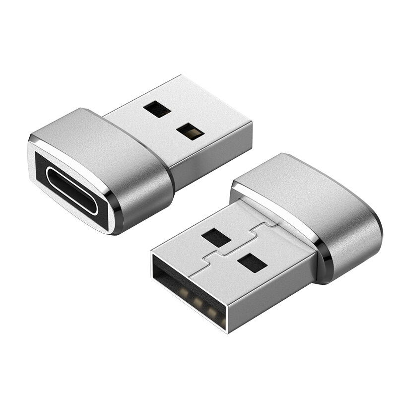 Aluminum alloy mini type-c female to usb A male adapter charger data line fast charging otg converter