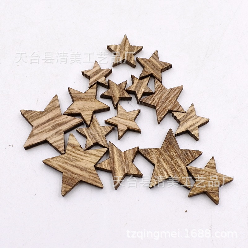Versión de madera de paulownia tamaño de madera estrella de cinco puntas tablero de madera de paulownia mixto estrella de cinco puntas decoración de madera