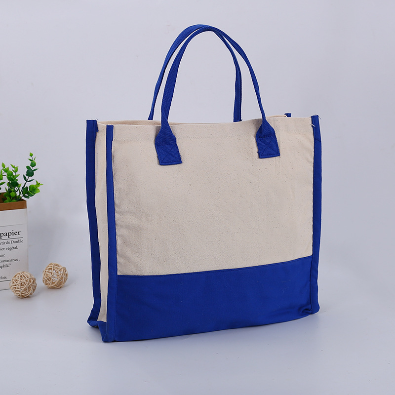 立体帆布包环保创意广告全棉帆布袋双层手提购物袋定制拼接棉布袋