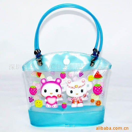 pvc手提袋化妆包定 做大容量透明防水化妆品收纳包塑料拉链洗漱袋