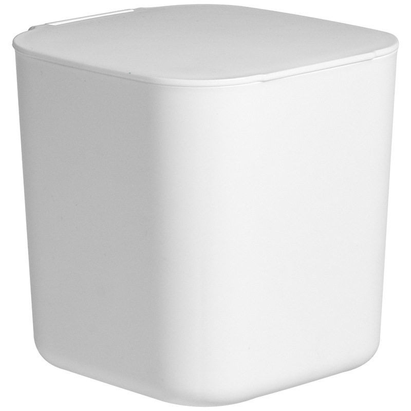 Papelera de escritorio lindo tamaño pequeño Flip basura puede escritorio mini con tapa misceláneas del hogar Cubo de almacenamiento simple