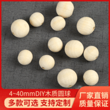 �羳���� 4~40mm��ľ��ԭľɫľ��Բ��DIY���ɢ����Ʒ�������