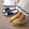 Non-slip universal slippers indoor, cotton and linen