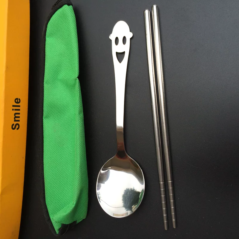 Cloth bag, tableware stainless steel, Birthday gift