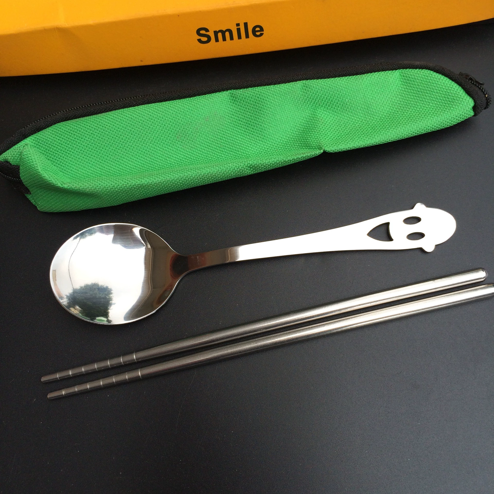 Cloth bag, tableware stainless steel, Birthday gift
