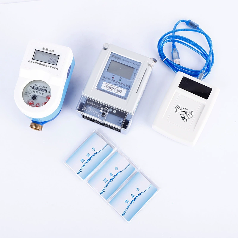 Умный счетчик воды и электроэнергии с IC-картой, радиочастотный счетчик для арендных квартир, настраиваемый компактный счетчик с удаленным цифровым дисплеем