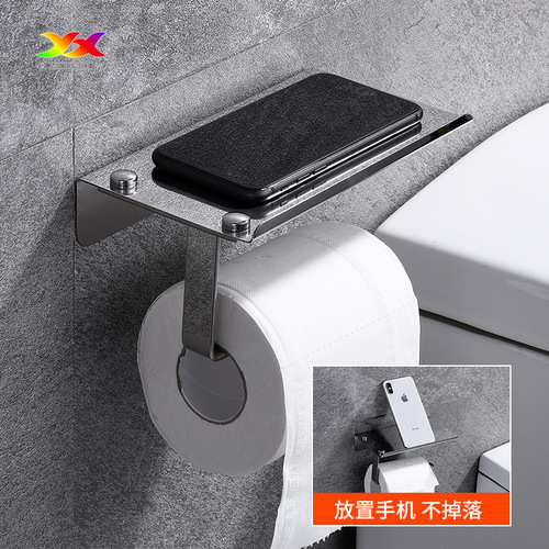 304 stainless steel tissue holder hotel bathroom restroom paper roll holder without drilling toilet paper stand