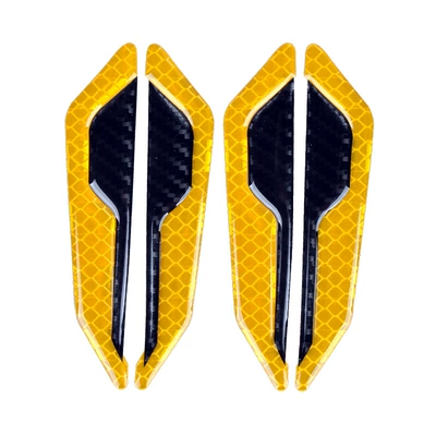 door bumper strip car body: Qapı və bamper qoruyucu zolaqlar - outer-yellow-and-inner-black-4-packs-as-shown-in-the-figure