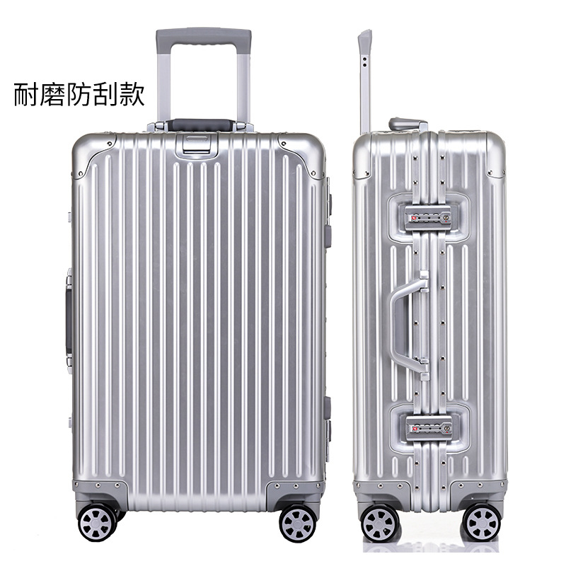 Equipaje de aleación de aluminio-magnesio aleación de aluminio exportación caja de la carretilla transfronteriza marco de aluminio metal Comercio exterior caja de aluminio maleta de viaje