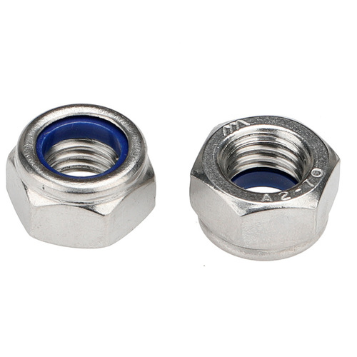304 stainless steel nylon anti-loosening nut DIN985 left thread hexagonal self-locking anti-loosening anti-thread fine tooth locking nut