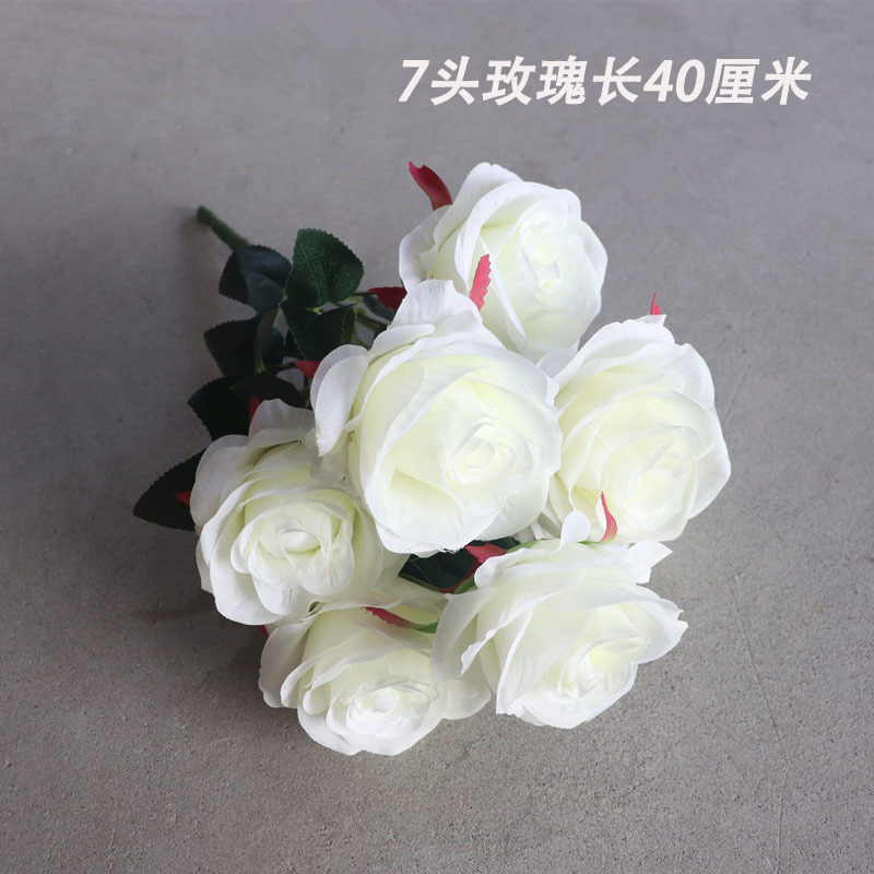 Flores artificiales blancas al por mayor para bodas, decoraciones de flores falsas, accesorios para techos de hoteles, flores artificiales blancas para celebraciones de bodas en salones de boda. image 31