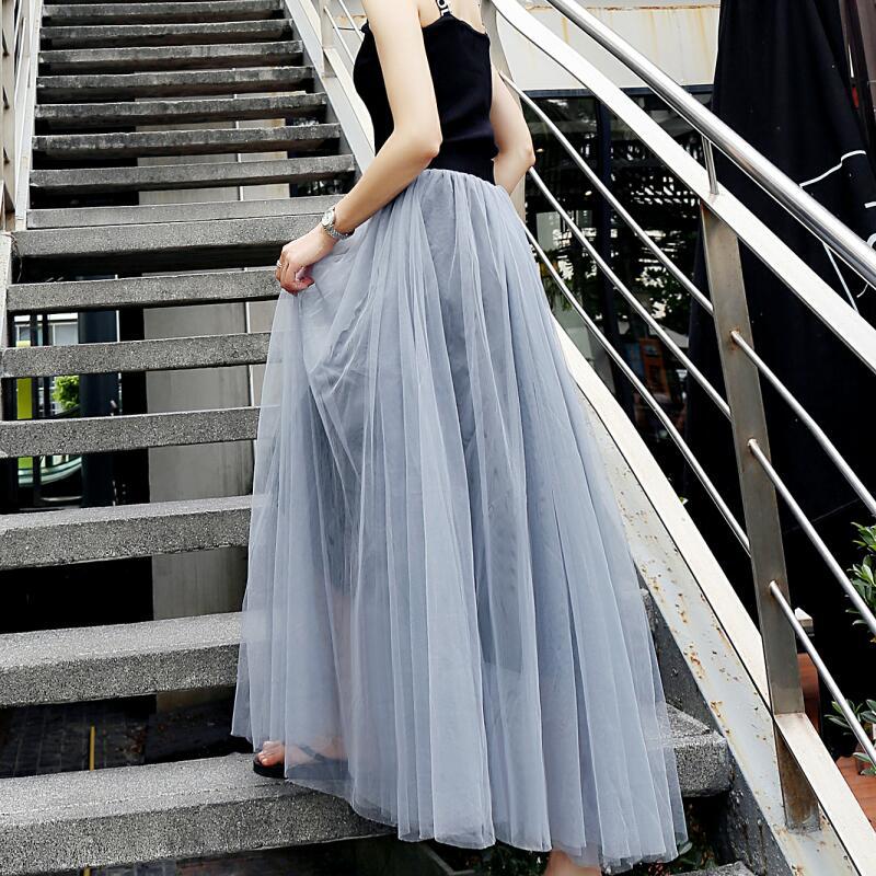 アンドロメダのスカートのガーゼのスカートの中の長いガーゼのスカートの新型のスカートの長いガーゼの半身のスカートの春夏の女性の半身のロングスカート