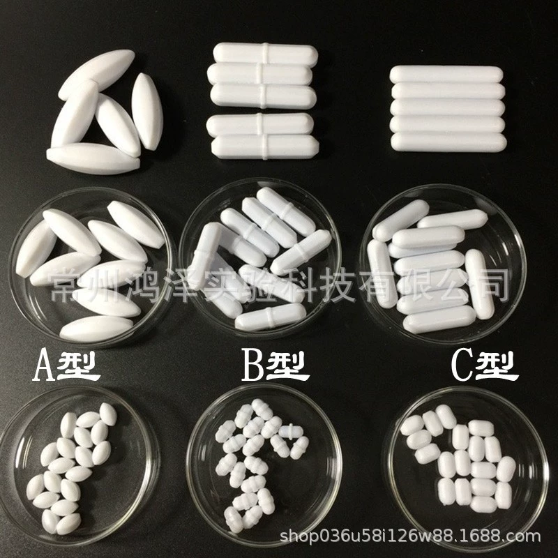Магнитная мешалка из ПТФЭ с малым магнитом, лабораторная магнитная мешалка-ротор, многофункциональная, коррозионностойкая, малогабаритная.