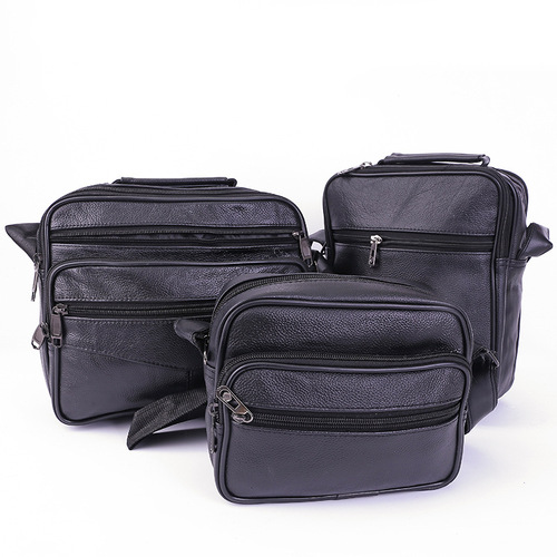 Genuine leather men's bag, shoulder crossbody handbag, fashionable business briefcase, cowhide casual trendy style, versatile fashion wholesale