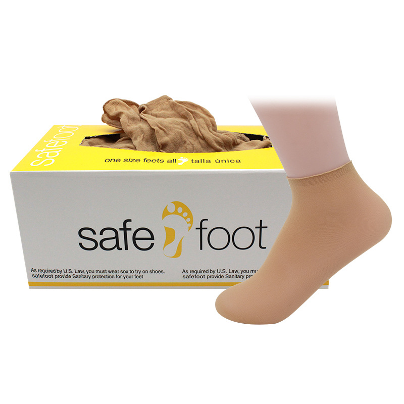Calcetines de comercio exterior desechables medias cortas elásticas medias de color de piel 36/60/72 pares en caja centro comercial zapatos de prueba Calcetines