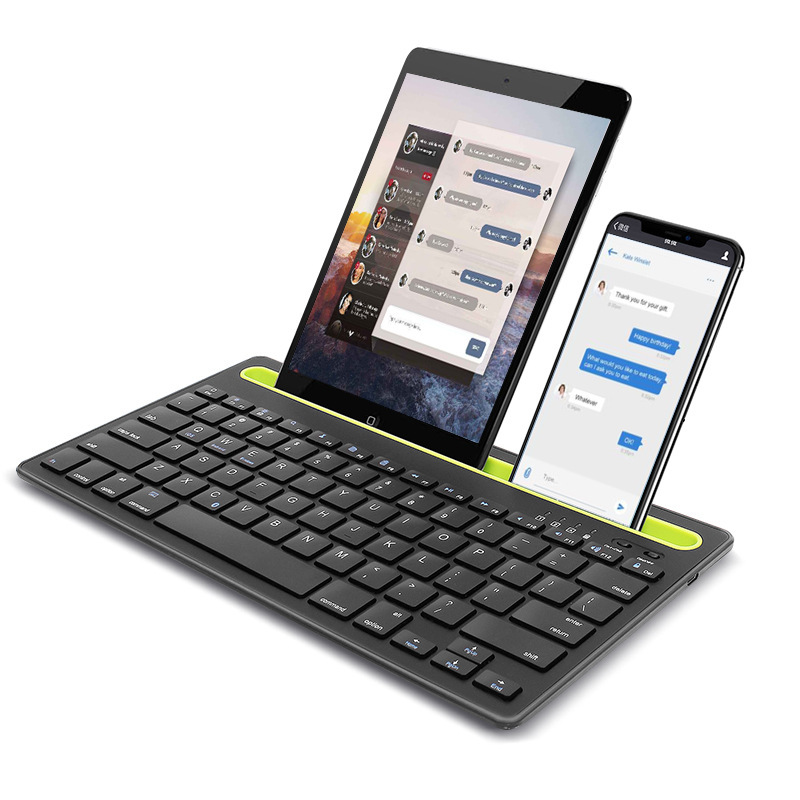 Keyboard Suitable for iPad Android Mobile Phone Desktop Computer Dual-Channel Wireless Bluetooth Keyboard Waterproof Tablet