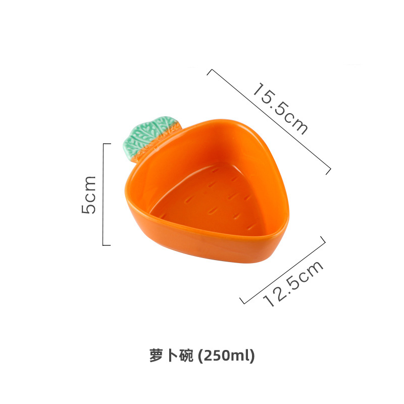 Rábano forma cerámica creativa hogar lindo pequeño plato postre tazón fruta ensalada tazón plato