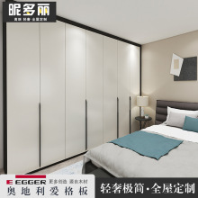 杭州全屋定 制爱格板柜门衣柜整体卧室轻奢现代衣柜走入式衣帽间