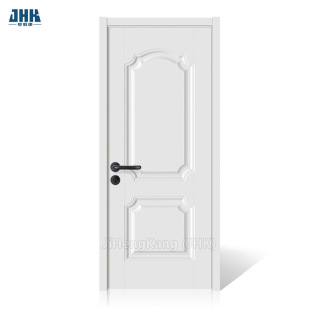 white door molded door honeycomb paper particle board semi solid wood filled wood grain white primer door JHK-S07