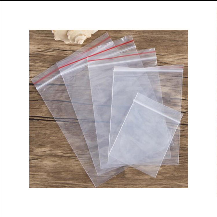 PE ziplock bolsa de sellado de alimentos bolsa de ropa máscara bolsa de plástico bolsa de cadena bolsa de embalaje transparente al por mayor