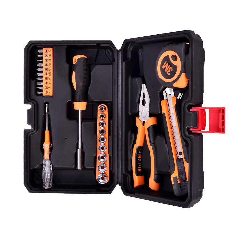 Kit de herramientas de hardware para automóviles domésticos 25 tipos de kits de reparación doméstica multipropósito caja de regalo fabricantes al por mayor