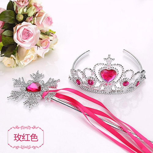 Frozen Crown Headband Children's Accessory Wig Hair Accessory Necklace Girl Princess Headband Set