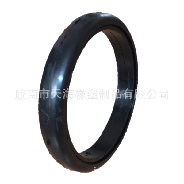 农用播种机镇压轮胎330mmx50mm农用空心半实心光面橡胶轮胎