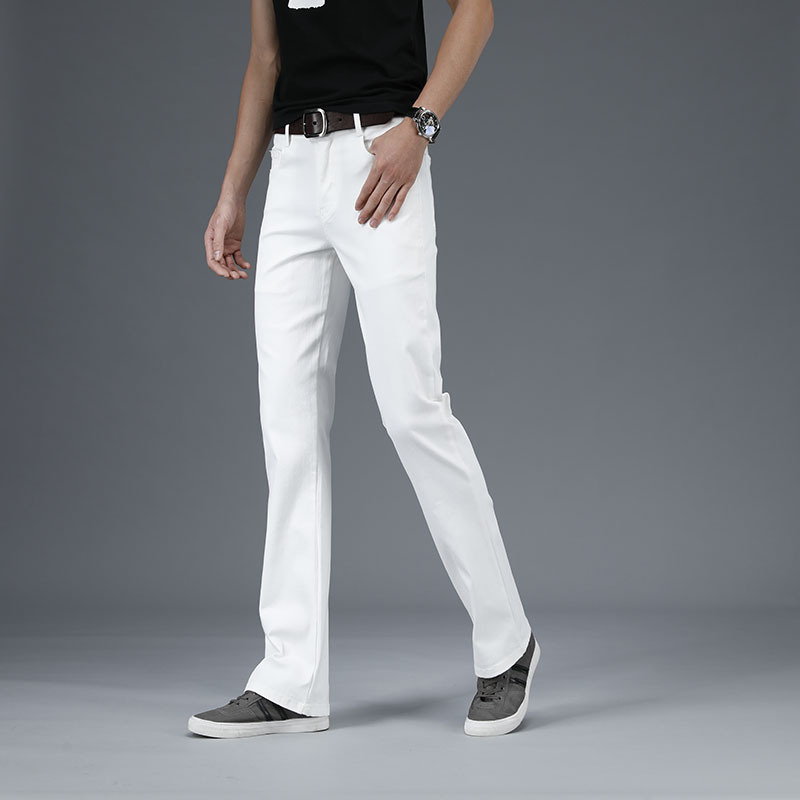 Amazon AliExpress temu tiktok pantalones casuales de mezclilla micro acampanados para hombre pantalones rectos de mezclilla para hombre