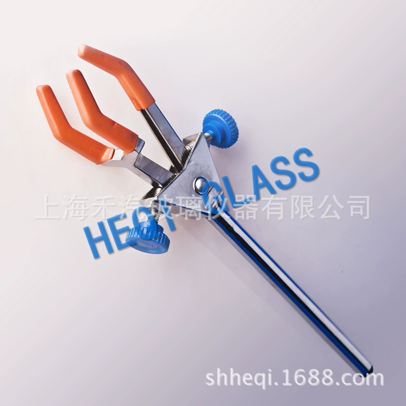 Heqi Мощный производитель Многоцелевой зажим с двойной регулировкой и тремя когтями Стеклянный инструмент Химическая лаборатория