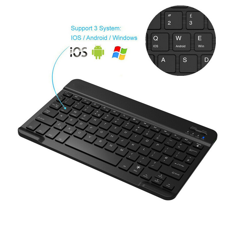 Teléfono Móvil retroiluminado colorido del teclado de 10-inch Bluetooth para el traje inalámbrico externo del ratón del teclado de la tableta Bluetooth del iPad
