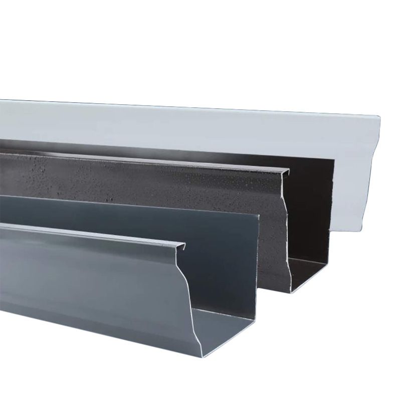 Drainage trough aluminum alloy eaves ditch square rainwater pipe linear drainage ditch wholesale can be customized gutter eaves sink Drainage trough aluminum alloy eaves ditch square rainwater pipe linear drainage ditch wholesale can be customized gutter eaves sink