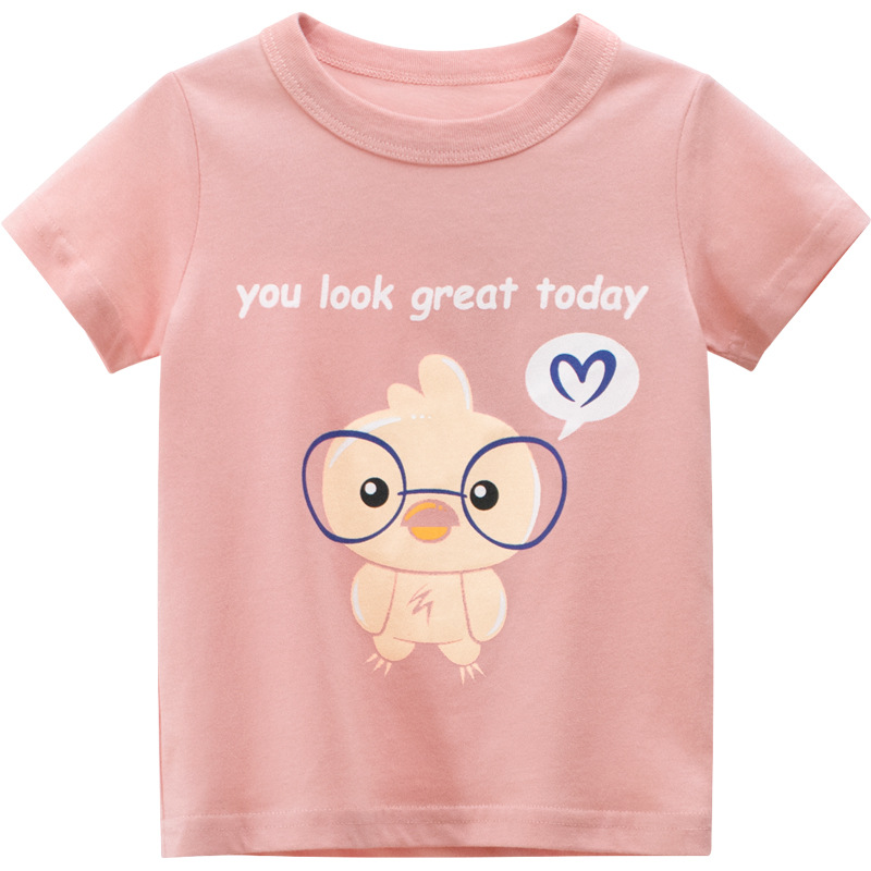 Estilo coreano ropa para niños verano nueva fábrica directa bebé Camiseta de manga corta linda chica superior ropa para niños envío