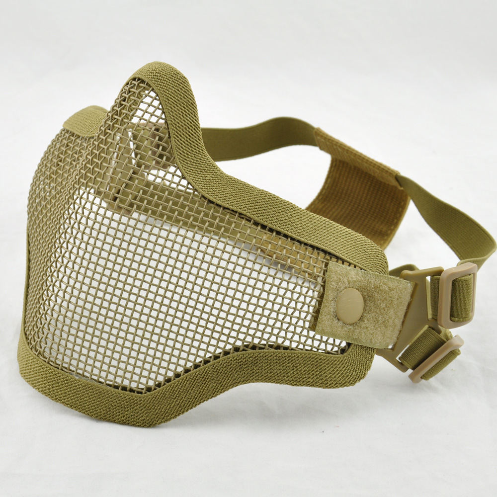 【清仓】CS战术面具半脸钢丝双带half face mask V1野战防护头罩