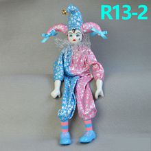 R13-2外贸陶瓷吊脚小丑软玩偶摆件跨境电商礼品眼泪小丑纪念手工