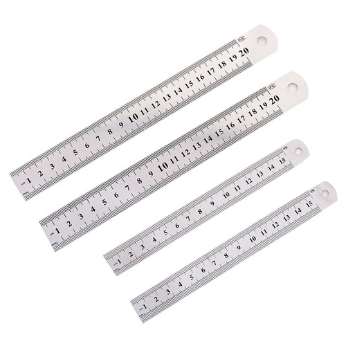 Short ruler scale student stationery office drawing and painting measuring ruler 15/20/30cm thickened iron ruler wholesale