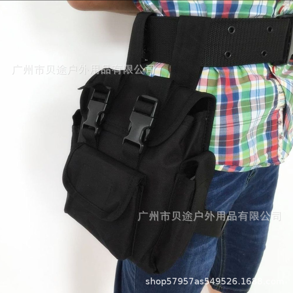 Factory direct sales of outdoor tactical waist pack + belt combo pack, outdoor multi-functional sports leg pack storage bag.