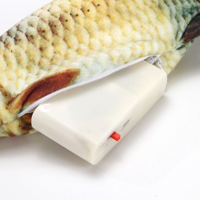 Amazon TikTok mismo estilo golpeando cola de pez saltando peces gato de peluche de juguete USB eléctrico simulación de peces