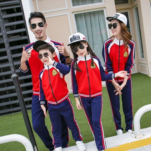 Parent-child clothing  autumn and winter clothing British sports suits family clothing kindergarten uniforms primary school uniforms activity class uniforms
