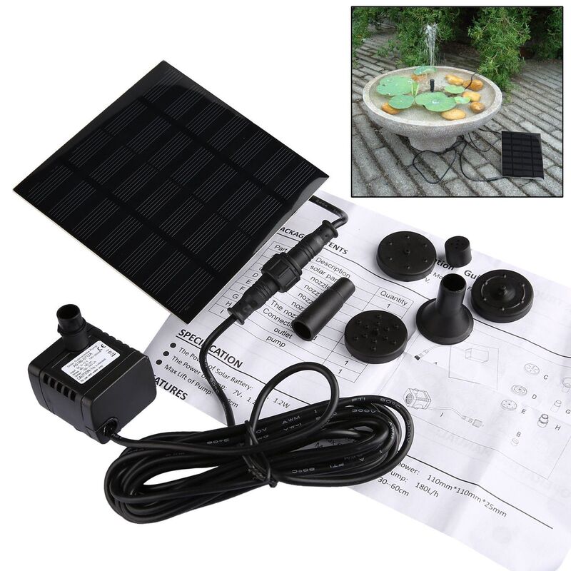 Outdoor combination solar fountain water pump scenic spot Park miniature DC rockery landscape fountain mute pump