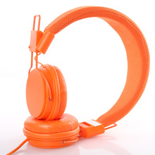 彩色有線耳機批發  EP05跨境外貿手機耳機帶麥頭戴式耳機一件代發