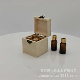 四支装精油木盒 情趣精油木制包装 SPA精油木盒 精油木制礼盒
