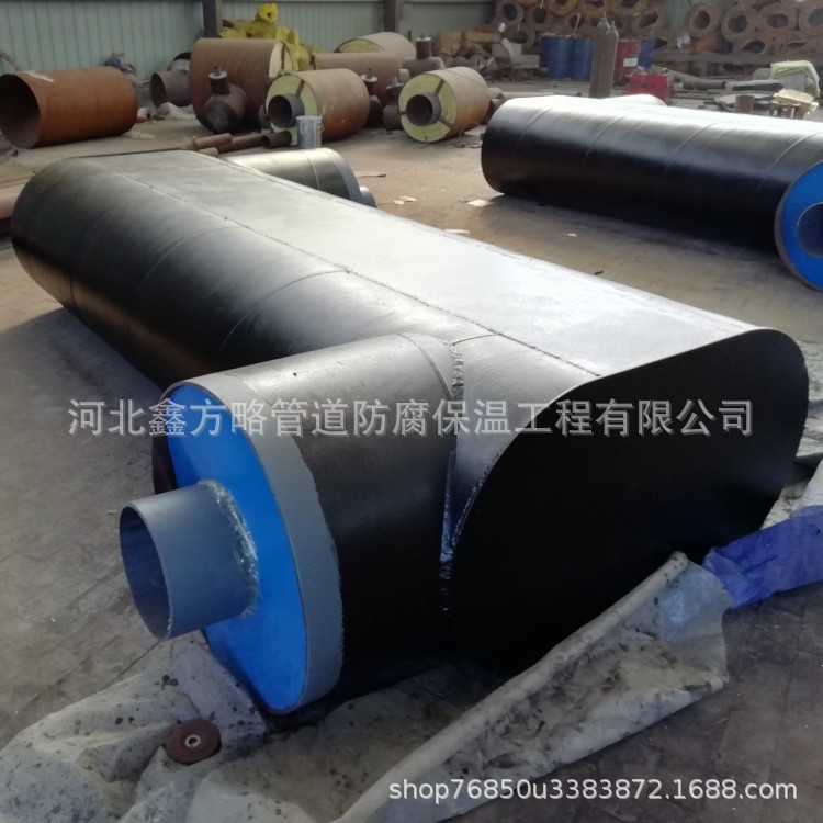 90度保温弯管钢套钢出地弯头90度预制直埋保温弯头河北鑫方略生产